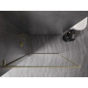 Mexen Kioto-F L Walk-in zuhanyfal kerettel, 105 x 202 cm, átlátszó 8 mm, arany szálcsiszolt - 800-105-174-55-00