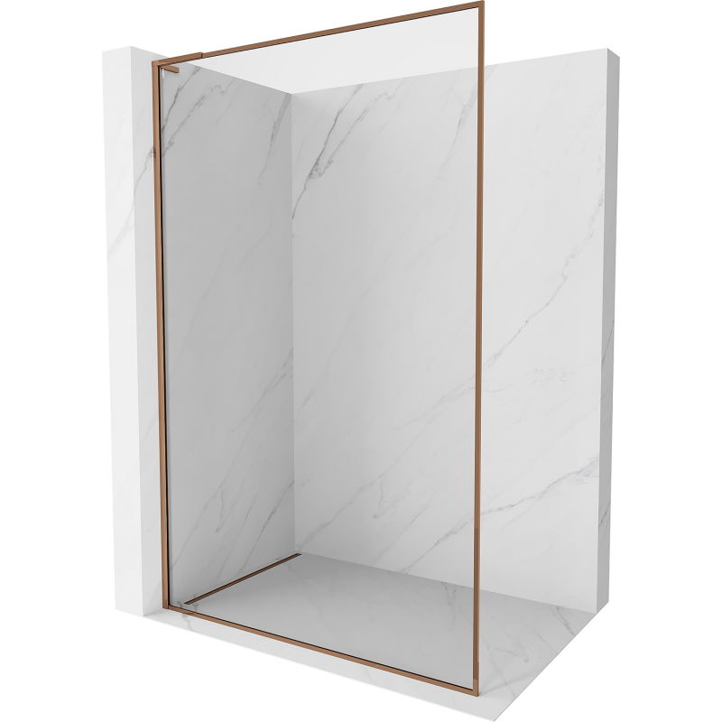 Mexen Kioto-F L perete de duș Walk-in cu cadru 80 x 202 cm, transparent 8 mm, aur roz - 800-080-174-60-00