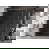 Mexen Kioto-F L Walk-in zuhanyfal kerettel 105 x 202 cm, áttetsző 8 mm, csiszolt réz - 800-105-174-65-00
