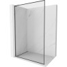 Mexen Kioto-F L perete de duș Walk-in cu ramă 100 x 202 cm, transparent 8 mm, gri armat periat - 800-100-174-66-00