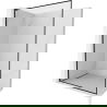 Mexen Kioto-F L zuhanyfal Walk-in kerettel 60 x 202 cm, átlátszó 8 mm, fekete - 800-060-174-70-00