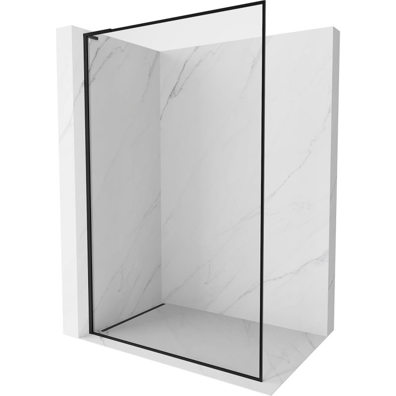 Panou de duș Mexen Kioto-F L Walk-in cu ramă 80 x 202 cm, transparent 8 mm, negru - 800-080-174-70-00