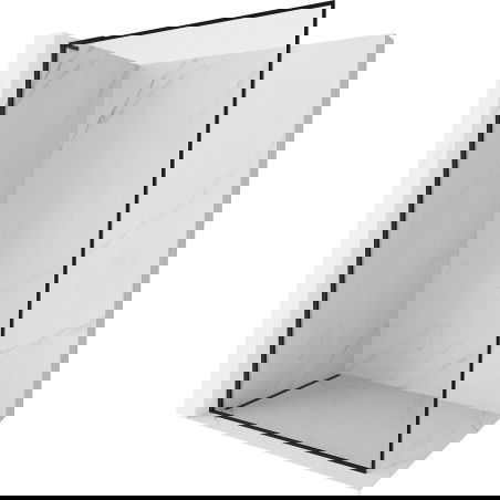 Mexen Kioto-F L perete de duș Walk-in cu cadru 105 x 202 cm, transparent 8 mm, negru - 800-105-174-70-00