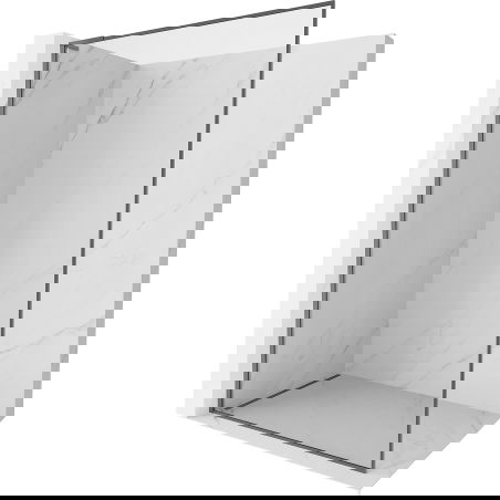 Mexen Kioto-F L perete de duș Walk-in cu cadru 50 x 202 cm, transparent 8 mm, gun metal - 800-050-174-95-00