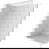 Mexen Kioto-F L walk-in zuhanyfal kerettel 50 x 202 cm, áttetsző 8 mm, csiszolt nikkel - 800-050-174-97-00