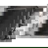 Mexen Kioto-F L walk-in zuhanyfal kerettel 50 x 202 cm, áttetsző 8 mm, csiszolt nikkel - 800-050-174-97-00