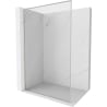 Mexen Kioto-F L Panou de duș Walk-in cu cadru 75 x 202 cm, transparent 8 mm, nichel periat - 800-075-174-97-00
