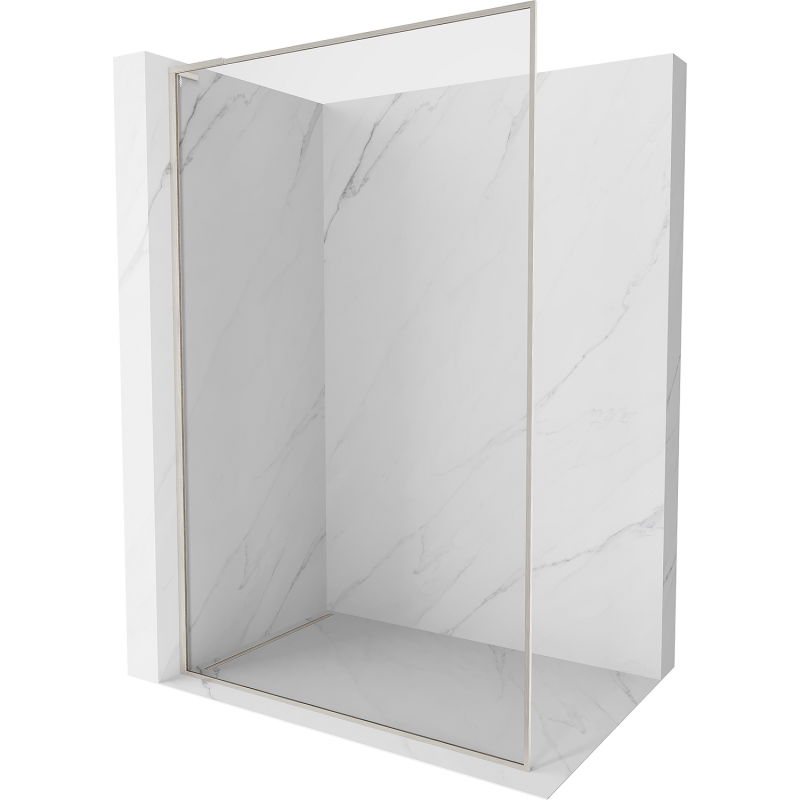 Mexen Kioto-F L perete de duș Walk-in cu cadru 80 x 202 cm, transparent 8 mm, nichel periat - 800-080-174-97-00