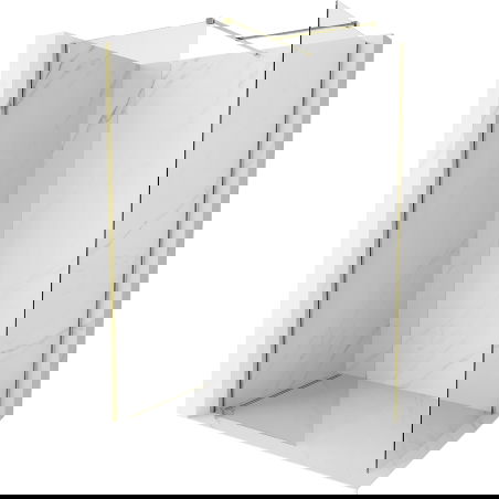 Mexen Kioto-X perete de duș Walk-in 100 x 90 cm, transparent 10 mm, auriu - 800-100-202-50-00-090-X