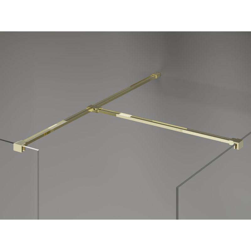 Mexen Kioto-X perete de duș Walk-in 100 x 100 cm, transparent 10 mm, auriu - 800-100-202-50-00-100-X