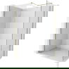 Perete de duș Mexen Kioto-X Walk-in 160 x 100 cm, transparent 10 mm, auriu - 800-160-202-50-00-100-X