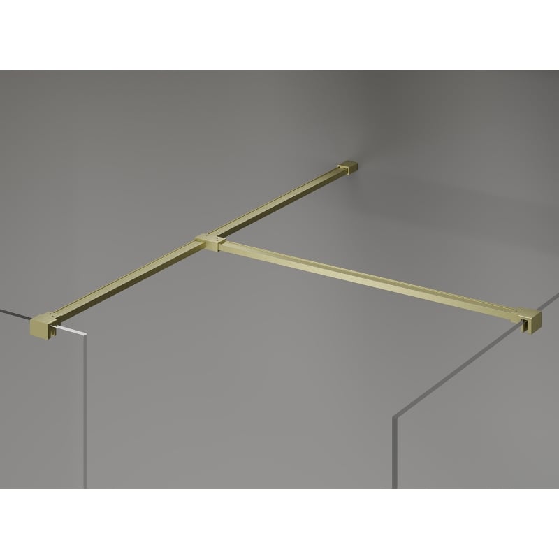 Mexen Kioto-X zuhanyfal Walk-in 120 x 70 cm, átlátszó 10 mm, arany szálcsiszolt - 800-120-202-55-00-070-X