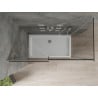 Mexen Omega cabină de duș glisantă 140 x 80 cm, grafit, crom + cadă Flat, alb - 825-140-080-01-40-4010