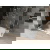 Mexen Omega cabină de duș extensibilă 140 x 80 cm, Grafit, Crom + cadă de duș Flat, Albă - 825-140-080-01-40-4010