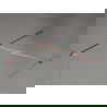 Mexen Kioto-X perete de duș Walk-in 120 x 70 cm, transparent 10 mm, cupru periat - 800-120-202-65-00-070-X