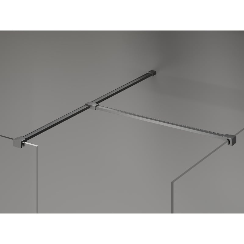 Mexen Kioto-X perete de duș Walk-in 120 x 90 cm, transparent 10 mm, gri armat periat - 800-120-202-66-00-090-X