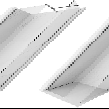 Perete de duș Mexen Kioto-X Walk-in 140 x 100 cm, transparent 10 mm, gri armă șlefuit - 800-140-202-66-00-100-X