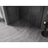 Mexen Kioto-X zuhanyfal Walk-in 140 x 100 cm, átlátszó 10 mm, pisztolyszürke kefe - 800-140-202-66-00-100-X