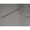 Mexen Kioto-X zuhanyfal Walk-in 140 x 100 cm, átlátszó 10 mm, pisztolyszürke kefe - 800-140-202-66-00-100-X