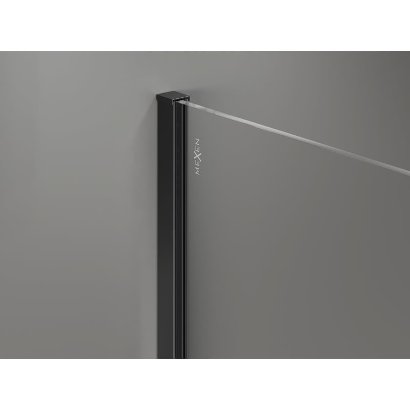Mexen Kioto-X perete de duș Walk-in 150 x 90 cm, transparent 10 mm, negru - 800-150-202-70-00-090-X
