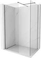 Mexen Kioto-X Walk-in zuhanyfal 140 x 120 cm, átlátszó 10 mm, gun metal - 800-140-202-95-00-120-X