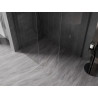 Mexen Kioto-X Walk-in zuhanyfal 140 x 120 cm, átlátszó 10 mm, gun metal - 800-140-202-95-00-120-X