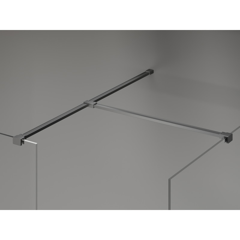 Mexen Kioto-X perete de duș Walk-in 140 x 120 cm, transparent 10 mm, metal gun - 800-140-202-95-00-120-X
