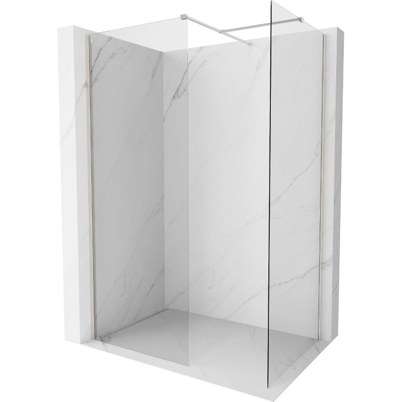 Mexen Kioto-X perete de duș Walk-in 140 x 100 cm, transparent 10 mm, nichel periat - 800-140-202-97-00-100-X