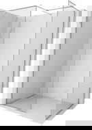 Mexen Kioto-XF zuhanyfal Walk-in kerettel 130 x 100 cm, átlátszó 10 mm, króm - 800-130-202-04-00-100-XF