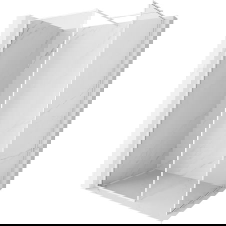 Mexen Kioto-XF perete de duș Walk-in cu cadru 100 x 100 cm, transparent 10 mm, alb - 800-100-202-04-20-100-XF