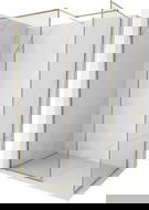 Mexen Kioto-XF panou de duș Walk-in cu cadru 70 x 70 cm, transparent 10 mm, auriu - 800-070-202-04-50-070-XF