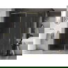 Mexen Kioto-XF perete de duș Walk-in cu ramă 100 x 100 cm, transparent 10 mm, auriu - 800-100-202-04-50-100-XF
