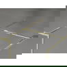Mexen Kioto-XF perete de duș Walk-in cu ramă 100 x 100 cm, transparent 10 mm, auriu - 800-100-202-04-50-100-XF