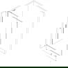 Mexen Kioto-F L perete de duș Walk-in cu ramă 80 x 202 cm, transparent 8 mm, alb - 800-080-174-20-00