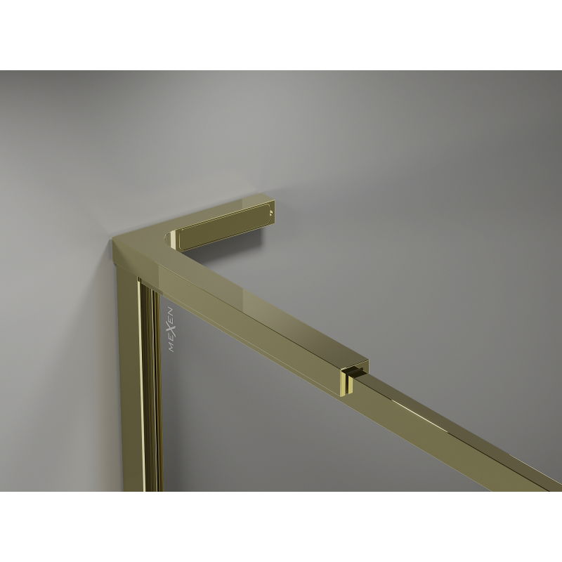 Mexen Kioto-F L perete de duș Walk-in cu ramă 105 x 202 cm, transparent 8 mm, auriu - 800-105-174-50-00