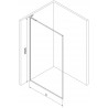 Mexen Kioto-F L Walk-in zuhanyfal kerettel, 105 x 202 cm, átlátszó 8 mm, arany szálcsiszolt - 800-105-174-55-00