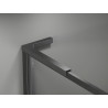 Mexen Kioto-F L Walk-in zuhanyfal kerettel 100 x 202 cm, átlátszó 8 mm, gun gray szálcsiszolt - 800-100-174-66-00