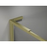 Mexen Kioto-XF L Walk-in zuhanyfal kerettel 120 x 202 cm, átlátszó 10 mm, arany kefélt - 800-120-174-55-00-XF