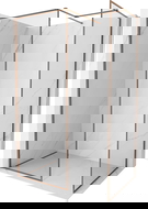 Mexen Kioto-XF Walk-in zuhanyfal kerettel 160 x 100 cm, átlátszó 10 mm, rózsaarany - 800-160-202-04-60-100-XF