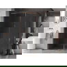 Perete de duș Walk-in cu cadru Mexen Kioto-XF, 120 x 120 cm, transparent 10 mm, aur roz - 800-120-202-04-60-120-XF