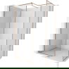 Mexen Kioto-XF panou de duș Walk-in cu cadru 150x120 cm, transparent 10 mm, cupru periat - 800-150-202-04-65-120-XF