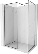 Mexen Kioto-XF panou de duș Walk-in cu cadru 150x100 cm transparent 10 mm gri armat periat - 800-150-202-04-66-100-XF