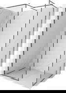 Mexen Kioto-XF Walk-in zuhanyfal kerettel 160x120 cm áttetsző 10 mm szálcsiszolt szürke - 800-160-202-04-66-120-XF