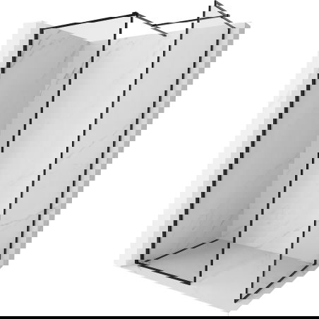 Mexen Kioto-XF perete de duș Walk-in cu cadru 100 x 100 cm, transparent 10 mm, negru - 800-100-202-04-70-100-XF