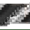 Mexen Kioto-XF perete de duș Walk-in cu cadru 100 x 100 cm, transparent 10 mm, negru - 800-100-202-04-70-100-XF