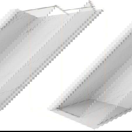 Mexen Kioto-XF perete de duș tip Walk-in cu ramă 140x110 cm, transparent 10 mm, nichel periat - 800-140-202-04-97-110-XF