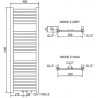 Mexen Hades radiator baie 1200 x 400 mm, 373 W, auriu - W104-1200-400-00-50