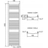 Mexen Helios elektromos radiátor 1800 x 500 mm, 900 W, arany - W103-1800-500-2900-50