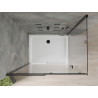 Mexen Omega Toló zuhanykabin 130 x 90 cm, átlátszó, fekete + Flat zuhanytálca, fehér - 825-130-090-70-00-4010B