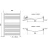 Mexen Helios radiator baie 800 x 600 mm, 354 W, auriu - W103-0800-600-00-50